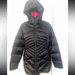 The North Face Women's Black Hooded Puffer Jacket Large